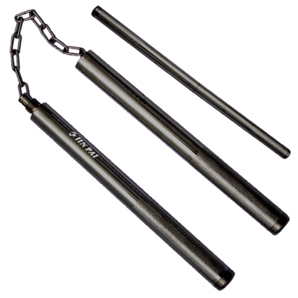 ★美品・セット★iBasdo Audio Nunchaku Chain Link Solid Steel Nunchaku Night Stick
