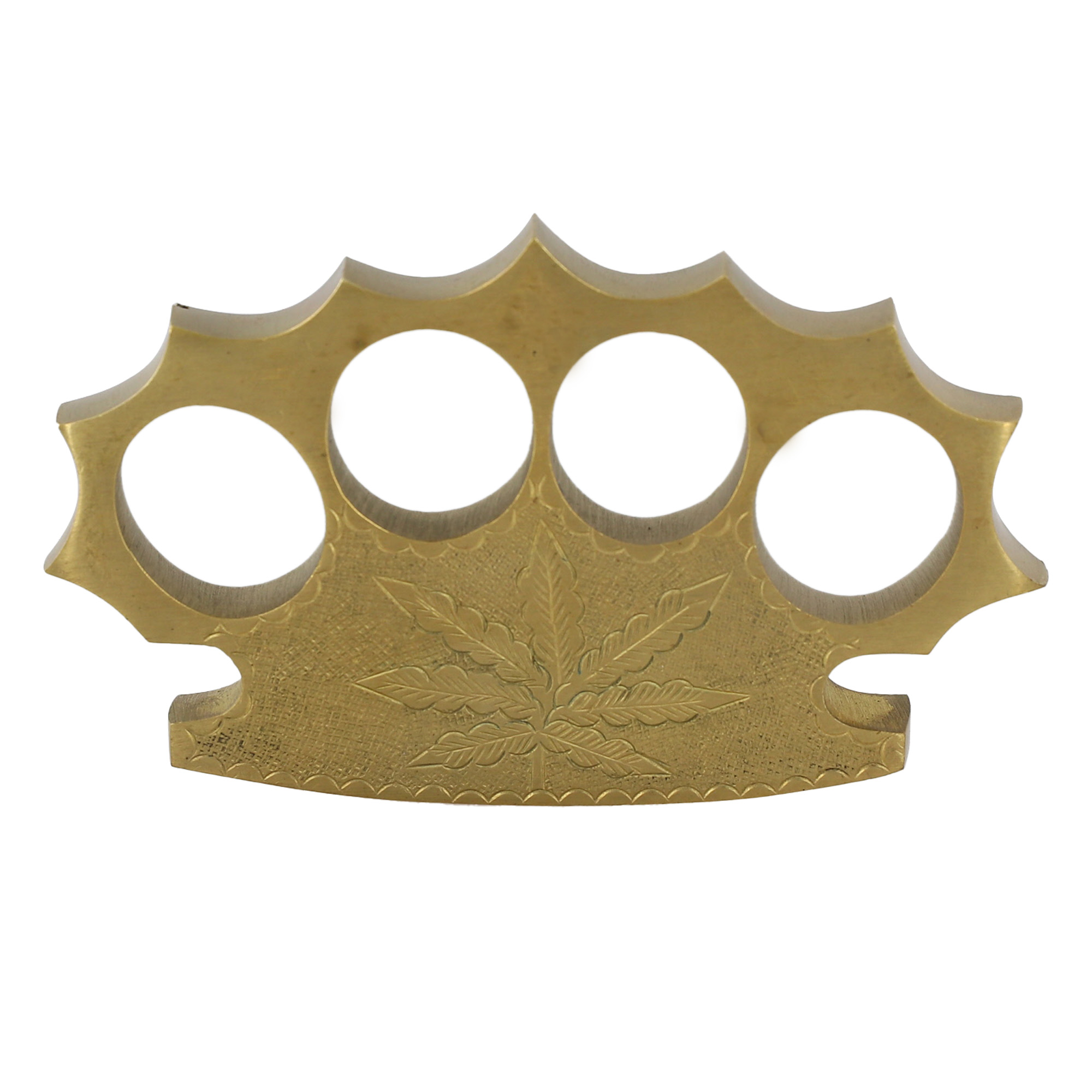 Good Green 100% Pure Brass Four Finger Spiked Brass Knuckle Paper Weight  Accessory