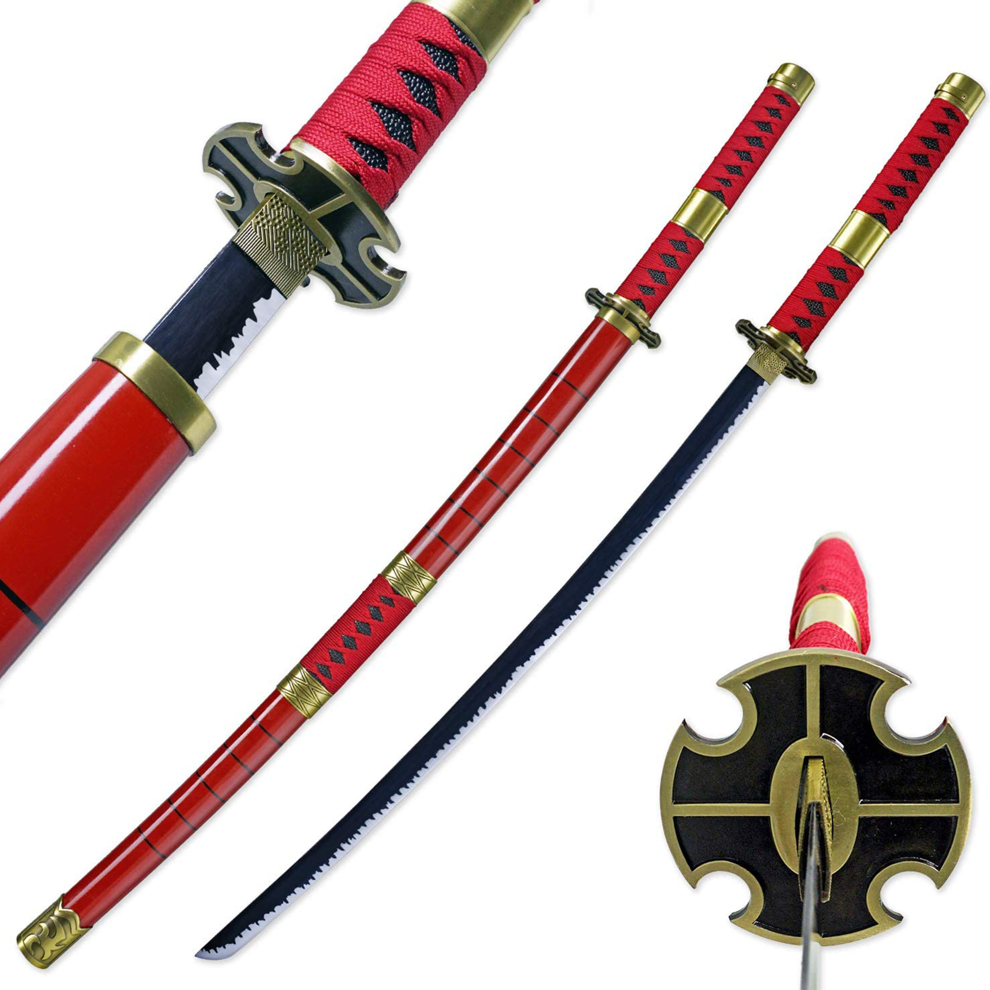 Rippepr Blades \"Katana Blade\" レッド 30インチ Red Katana | Handmade Japanese Katana Sword T10 Carbon Steel