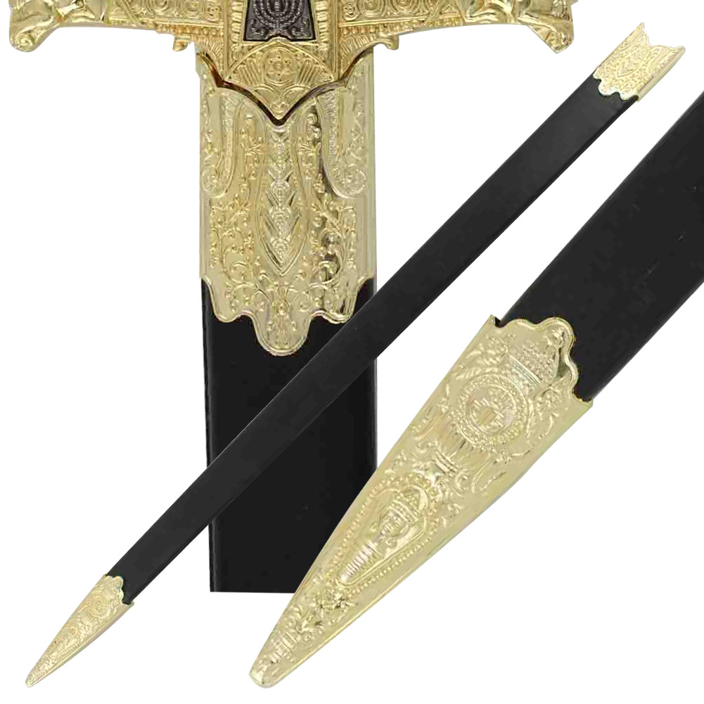 ●KING SOLOMON'S D.R.E.A.D. King Solomon Medieval Crusader Replica Longsword - Black