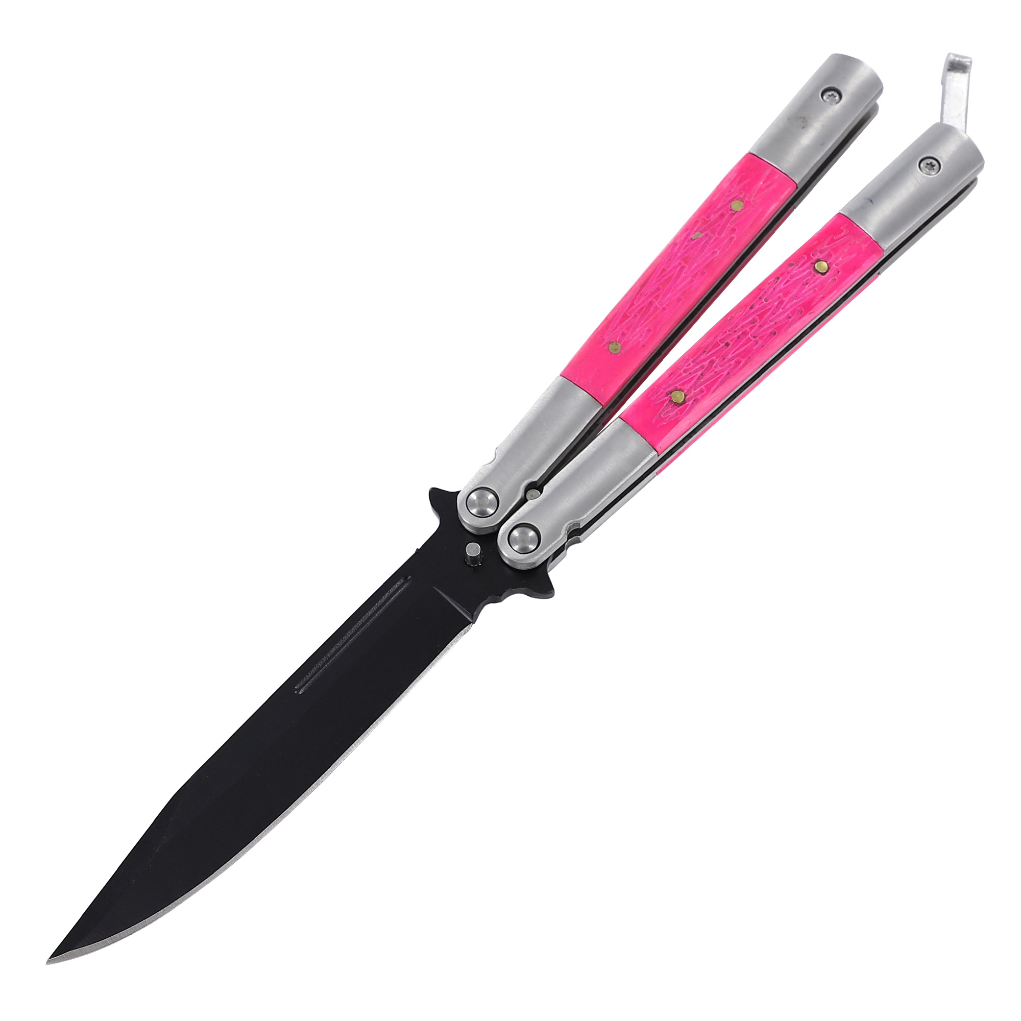 Bubble Gum Pink Butterfly Knife - SwordsSwords.com
