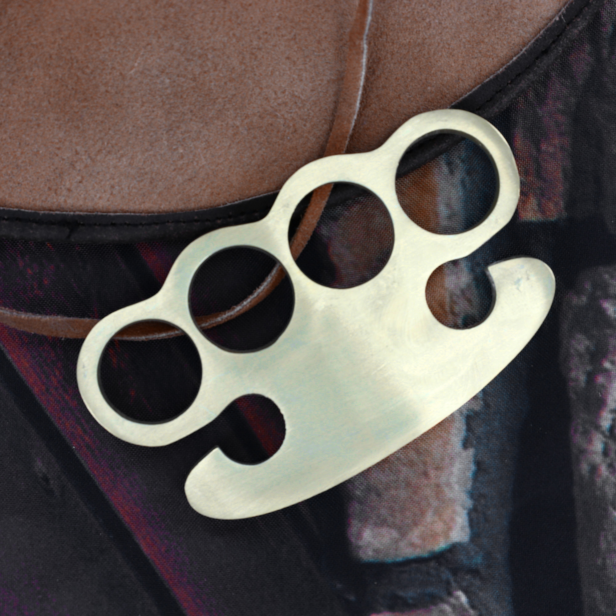 What A Hoot Pure Solid Brass Knuckle Duster Novelty Paper Weight