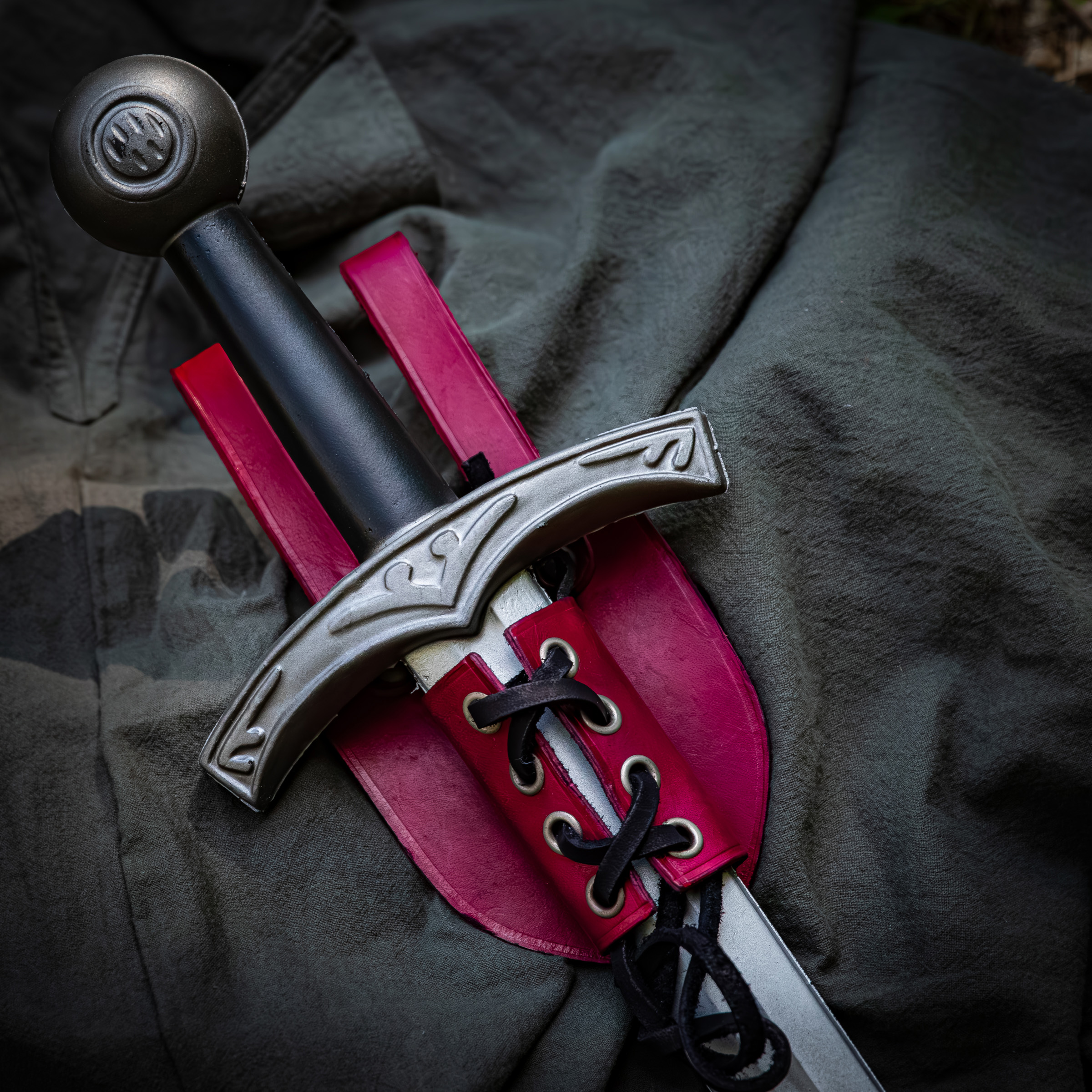 NRED Genuine Leather Universal Dagger Frog | Red-img-0