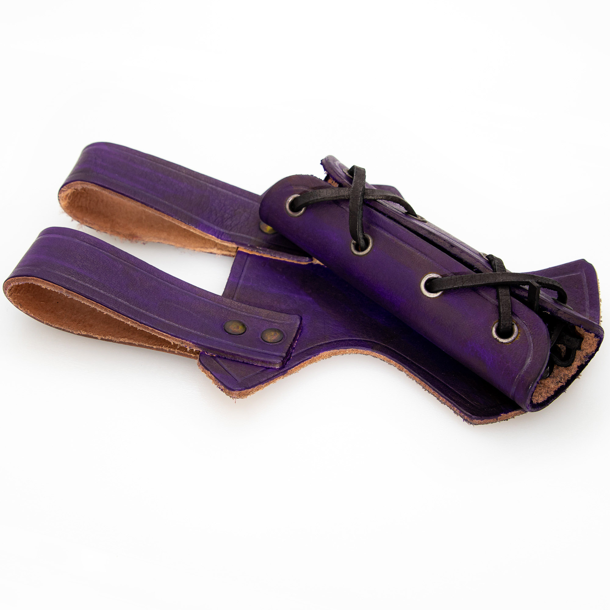 RPLE Left-Handed Nottingham Universal Genu Leather Dagger Sword Frog Purple-img-1