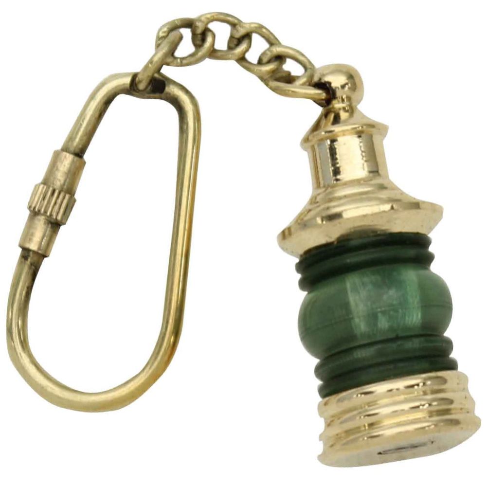 04GR American Railroad Green Short Globe Lantern Keychain-img-2