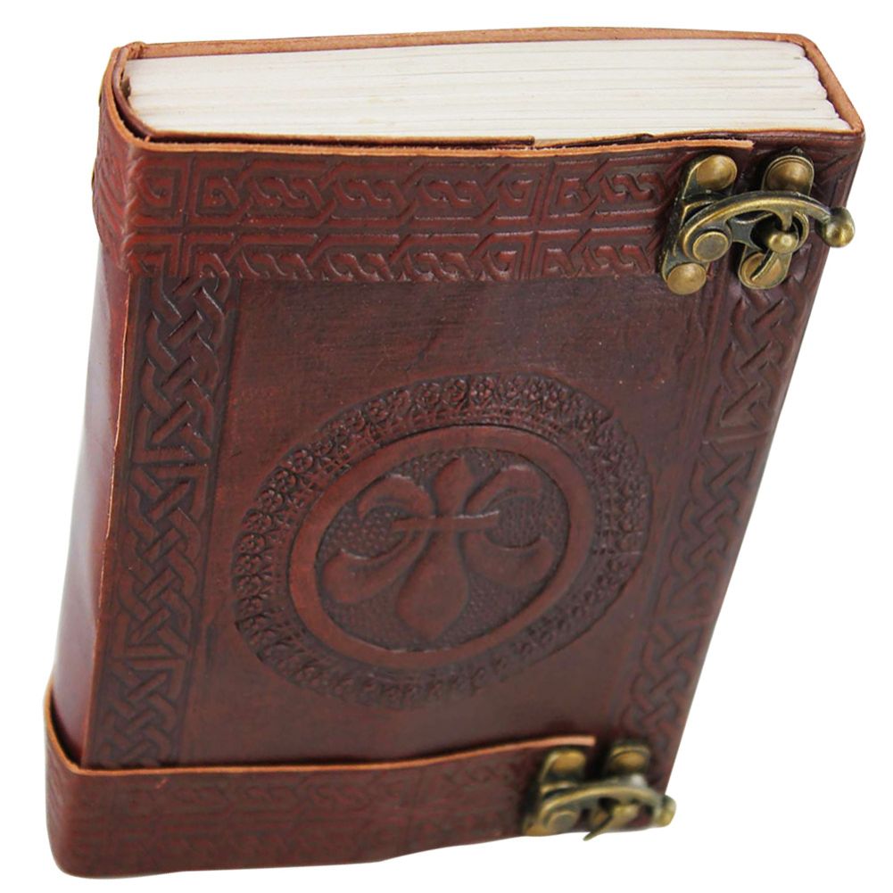 BRWL Celtic Fleur De Lis Handmade Leather Journal-img-1
