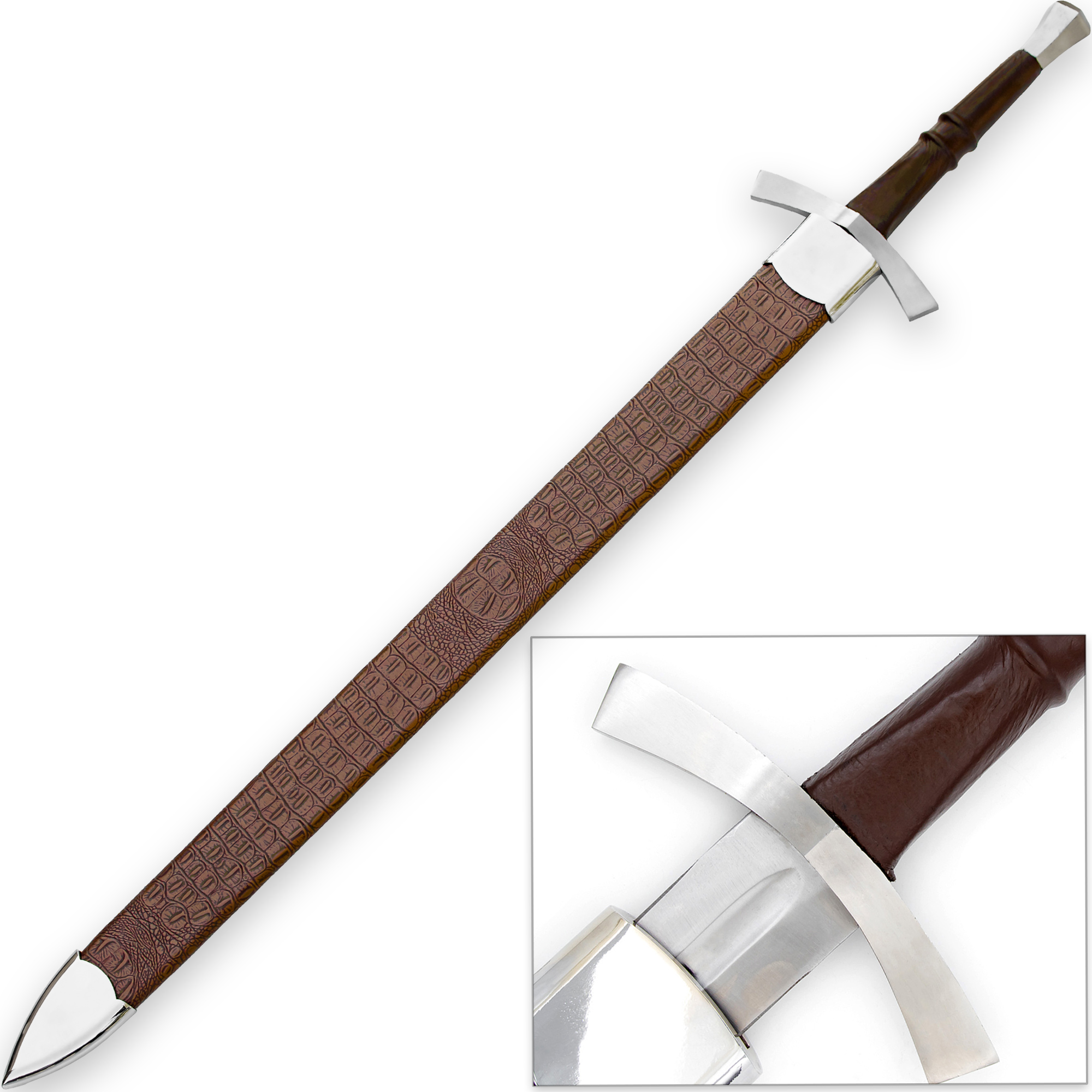 2885 Ringing Metal 1095 High Carbon Steel Medieval Sword Replica-img-2