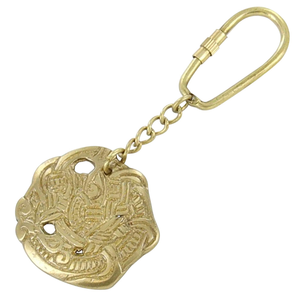 3701 Brass Greifter Viking Serpent Keychain-img-1