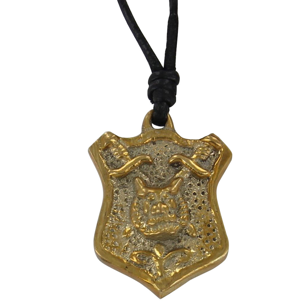 1707 Lions Head Shield Crest Necklace-img-0
