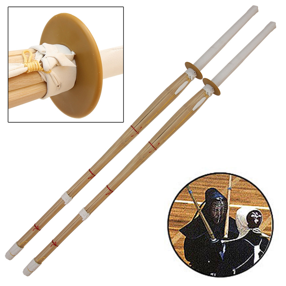 2PCS Dual Kendo Shinai Bamboo Practice Katana Set-img-3