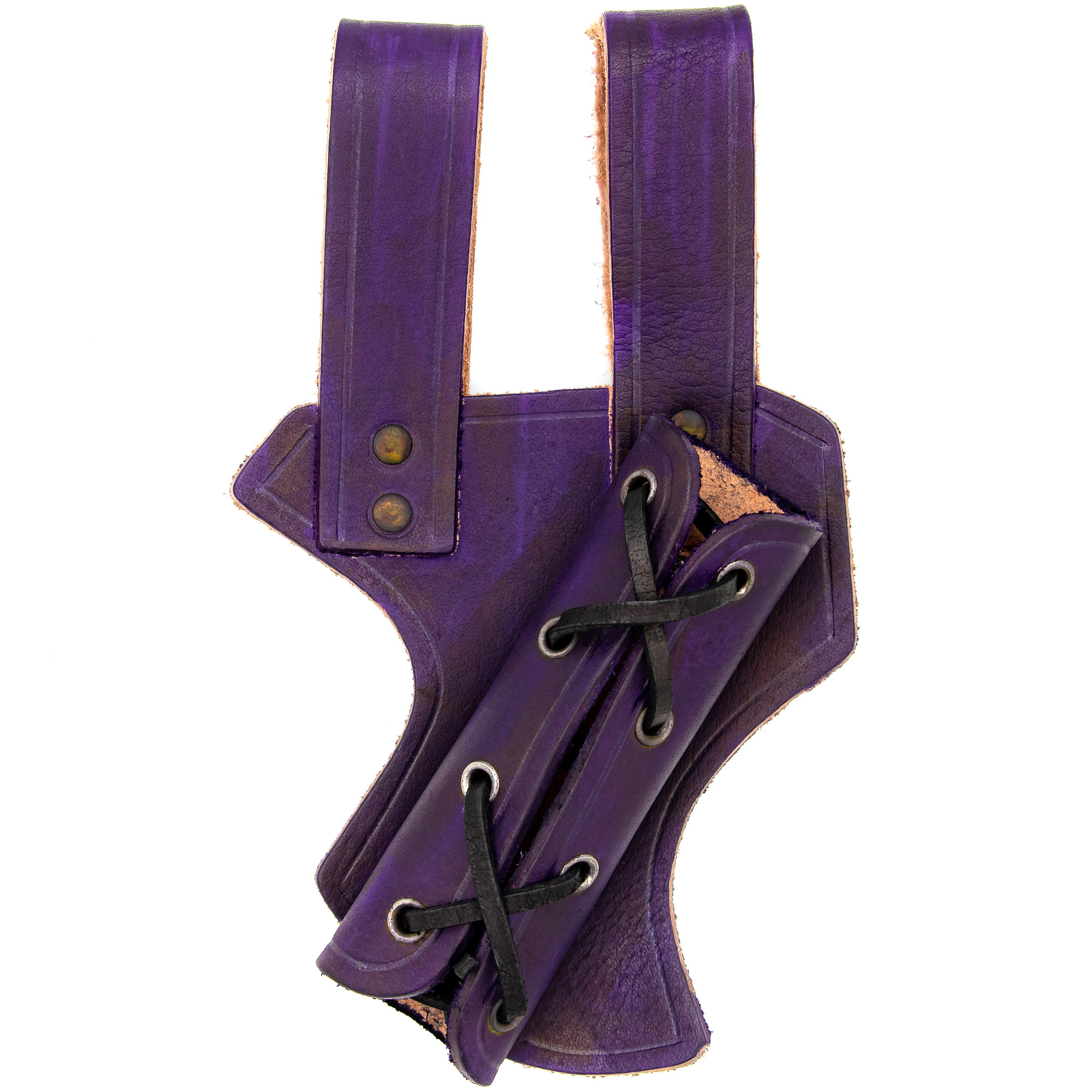 RPLE Left-Handed Nottingham Universal Genu Leather Dagger Sword Frog Purple-img-0