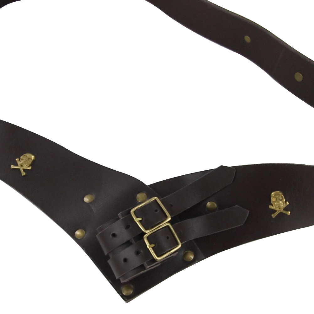 0761 Leather Medieval Sword Frog Pirate Cutlass Belt Hanger-img-1