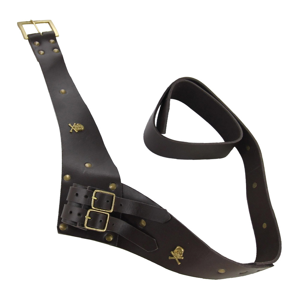0761 Leather Medieval Sword Frog Pirate Cutlass Belt Hanger-img-3