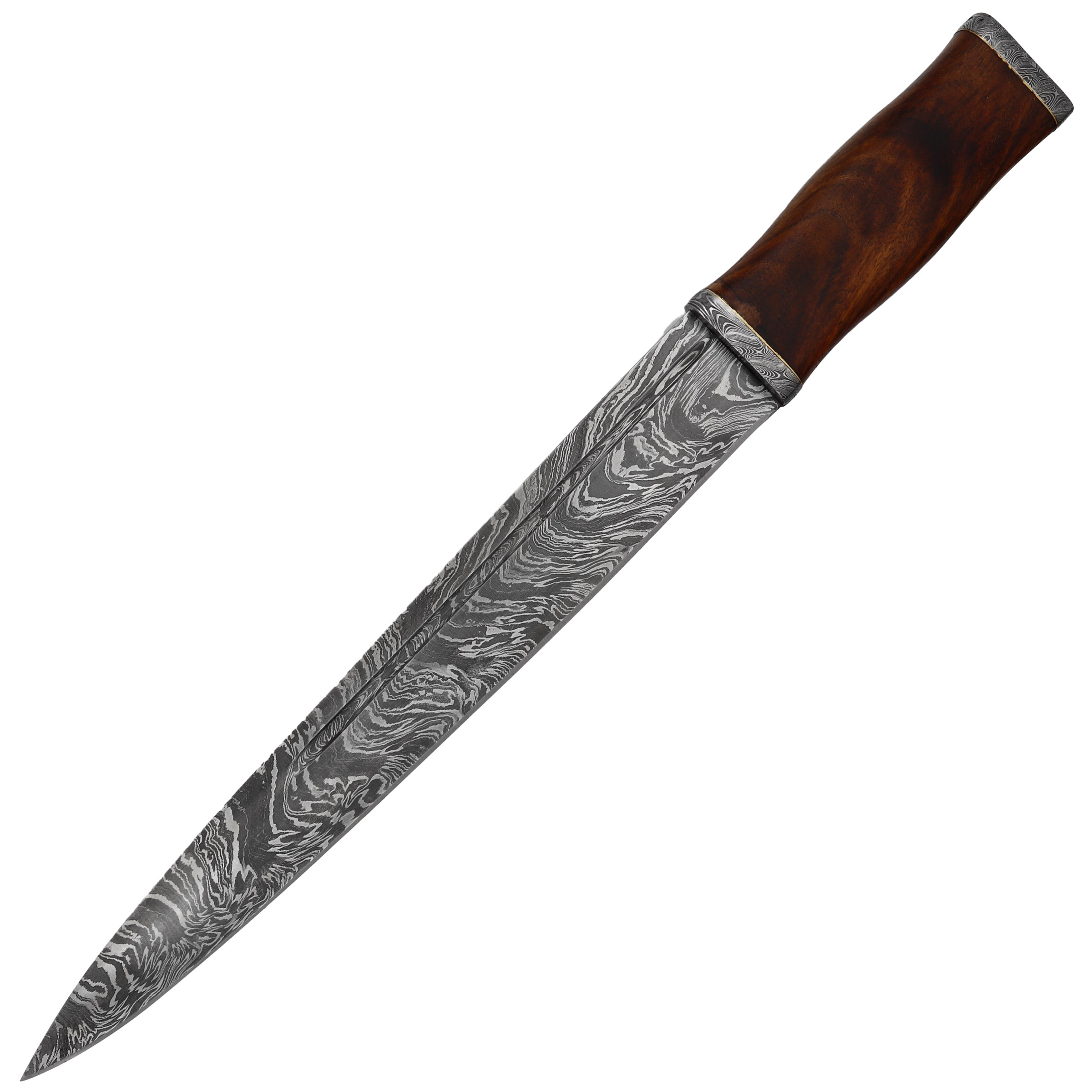 3173 Hometown Drop Point Damascus Steel Blade Hunting Camping Dagger Knife-img-3