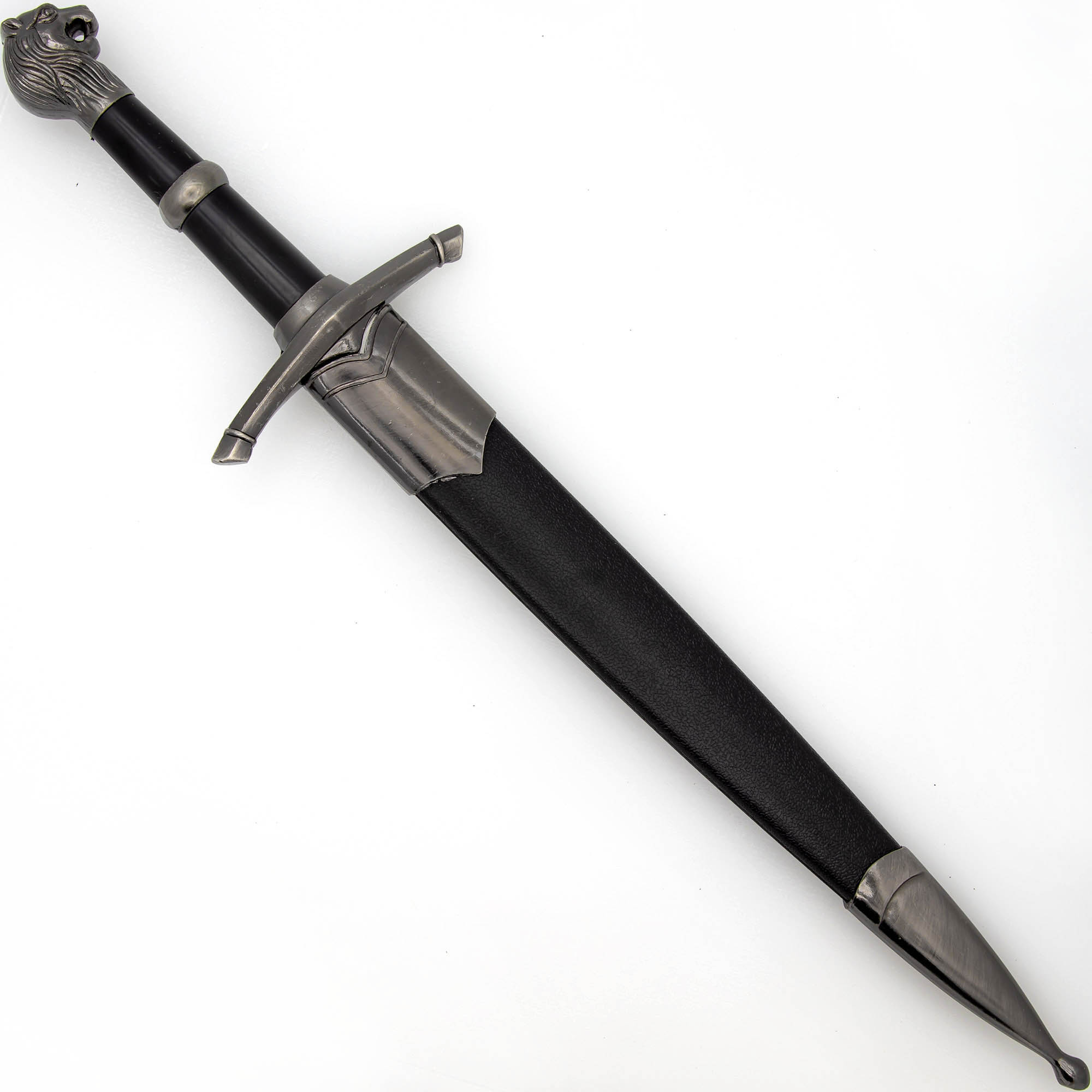 2712 Emperor’s Summit Lion Pommel Medieval Arming Dagger Knife w/ Scabbard-img-1
