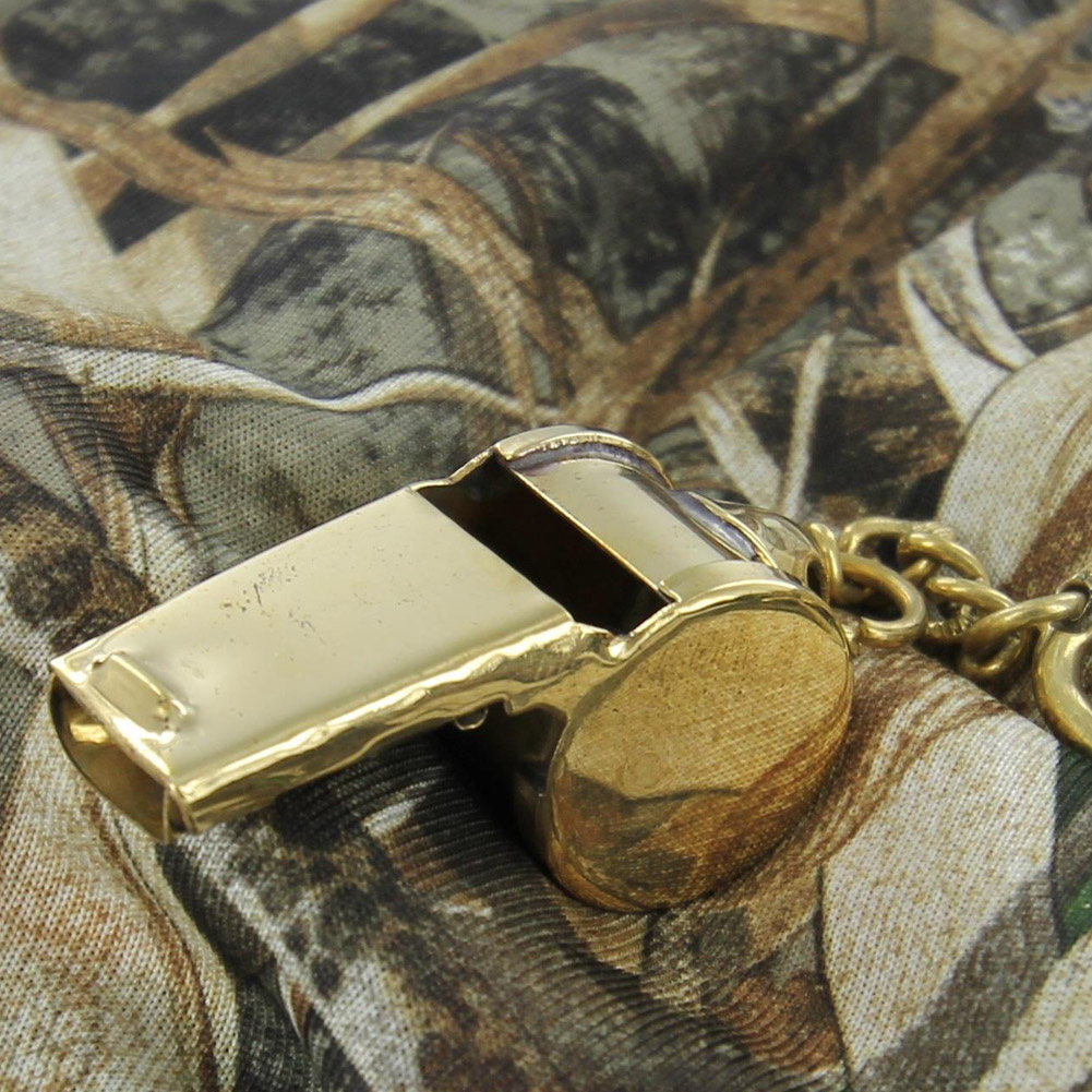 1414 Functional Ruckus Brass Whistle Keychain-img-1