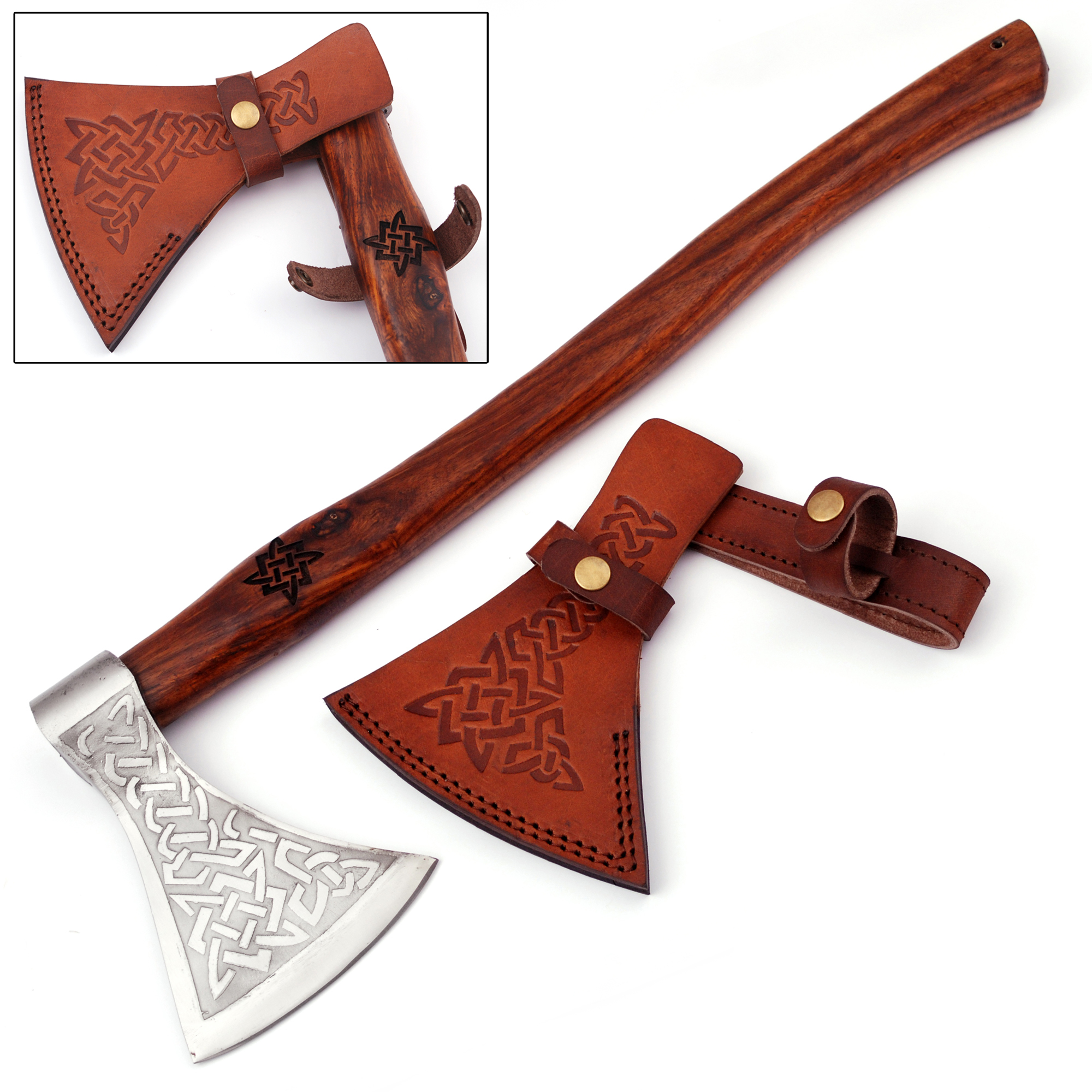 2124 Herleifr Traditional Medieval Viking Battle Axe Engraved Handle-img-4