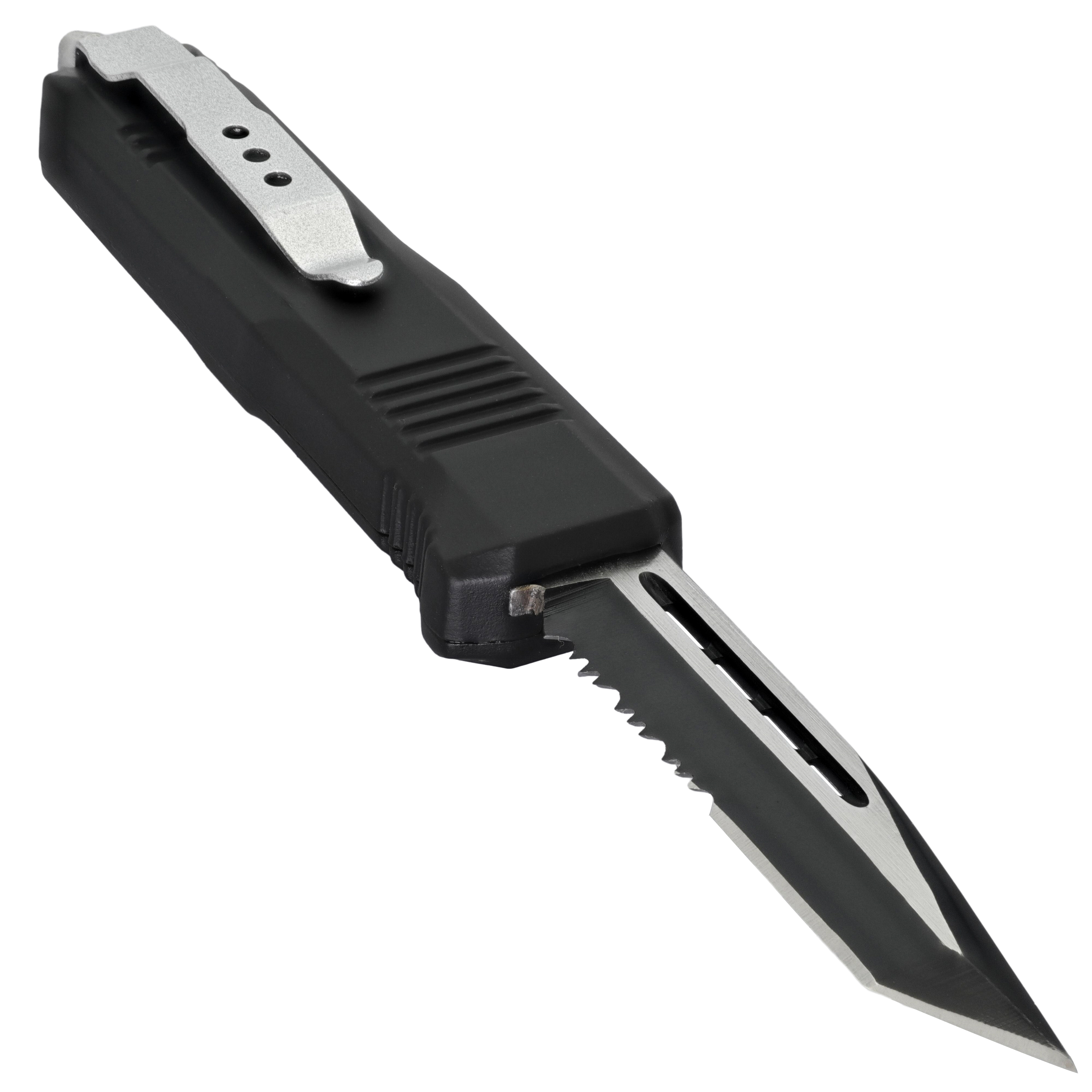2642 Automatic Blackout OTF Out the Front Knife w/ Textured Handle-img-4