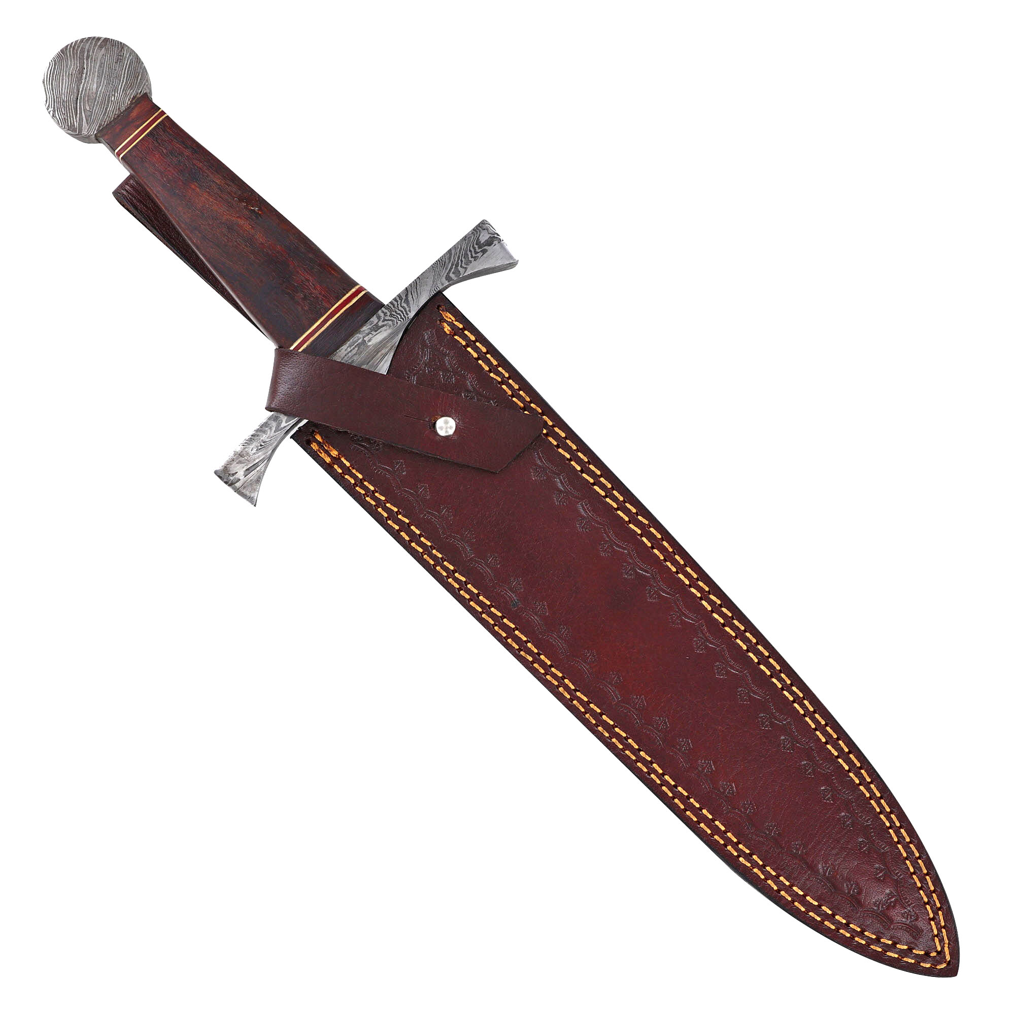 3027 Damascus Steel Arming Dagger | Blended Steel Full Tang Short Sword-img-6