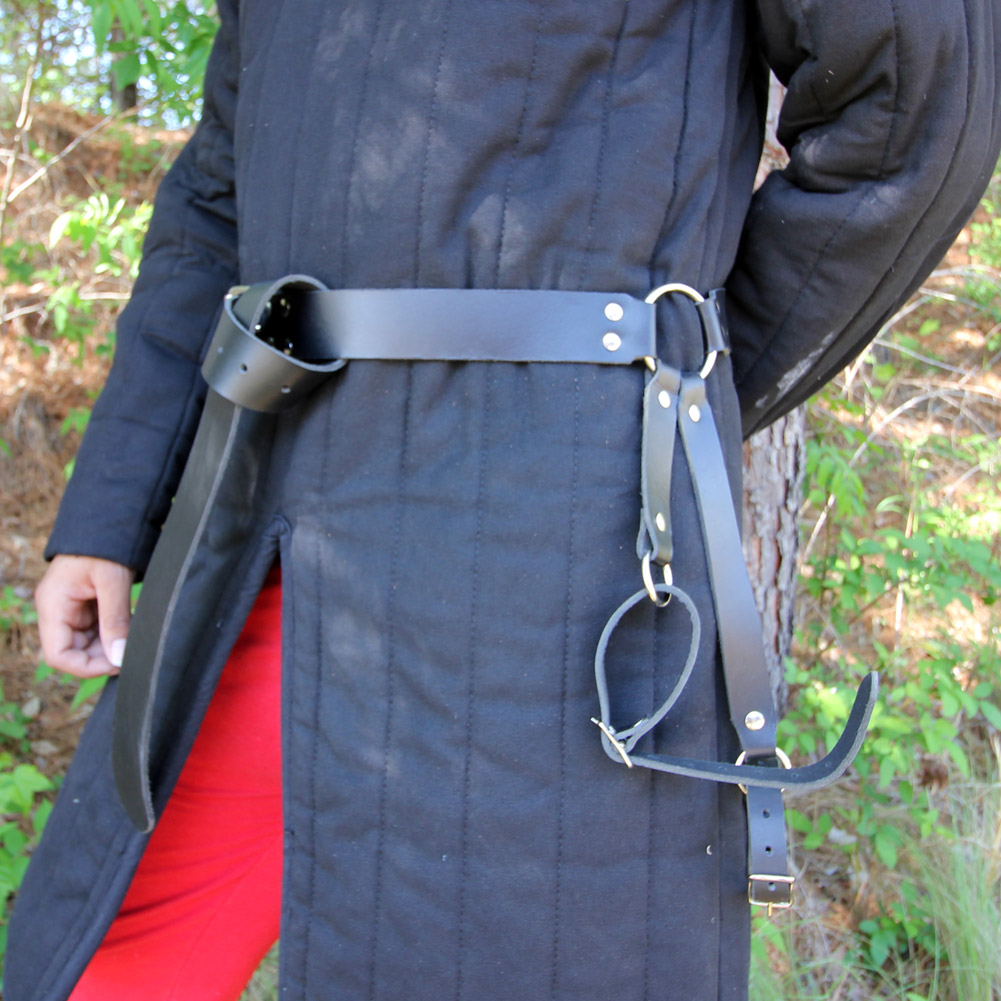 36BK Leather Handmade James Douglas Sword Belt-img-4