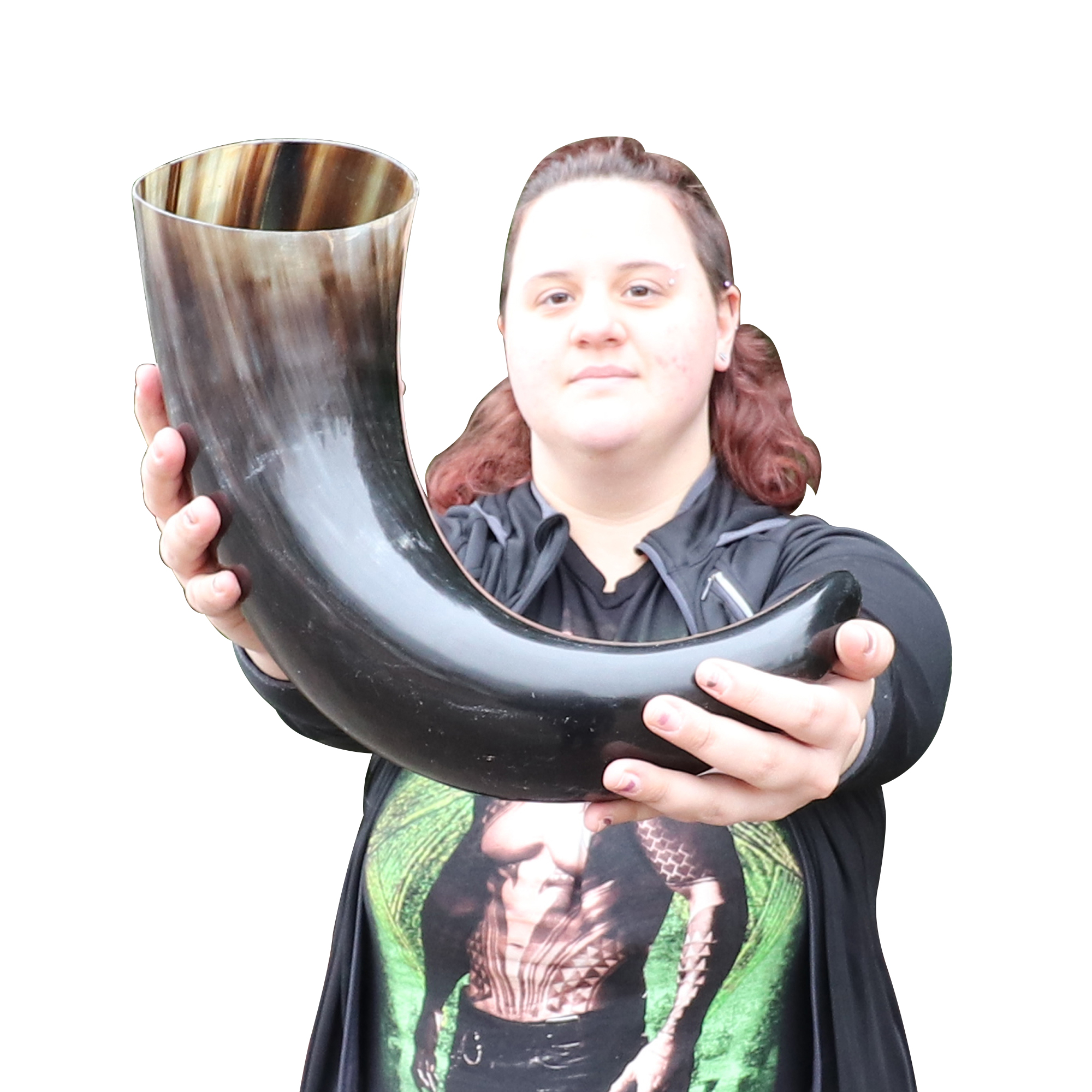 4200 Extra Large Medieval Ale Mead Drinking Horn-img-3