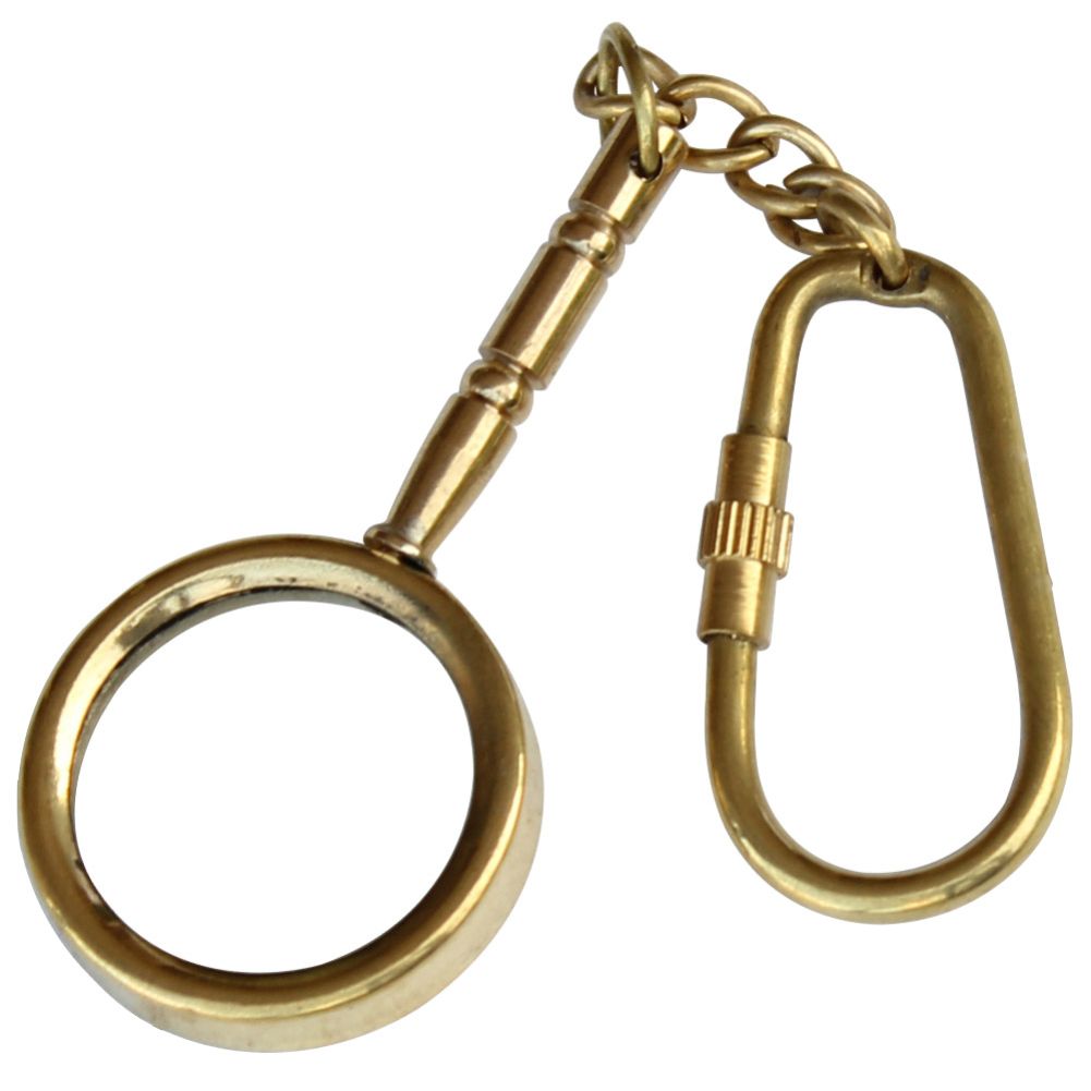 1403 Tiny Explorer Genuine Brass Magnifying Keychain-img-3