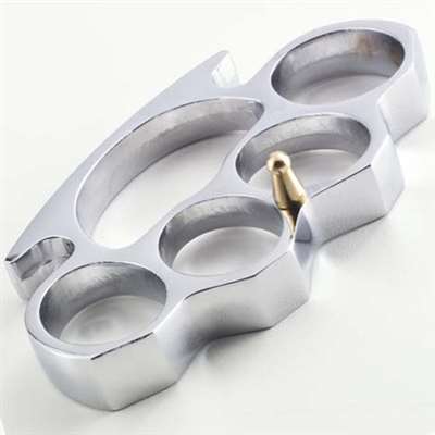 89SV Belt Buckle Knuckle Paperweight Silver-img-0