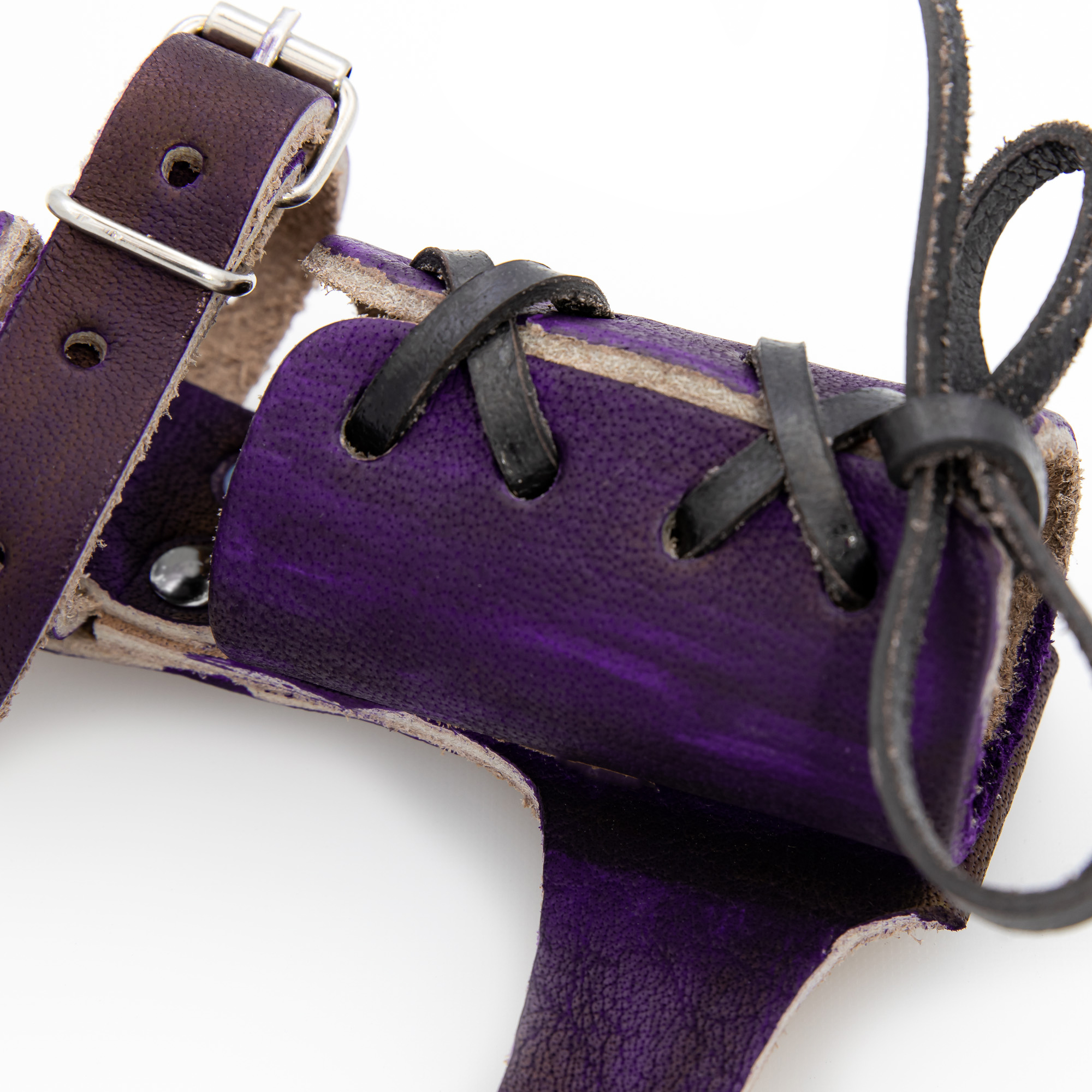 RPLE Left-Handed Universal Adjustable Bovine Leather Sword Frog | Purple-img-2