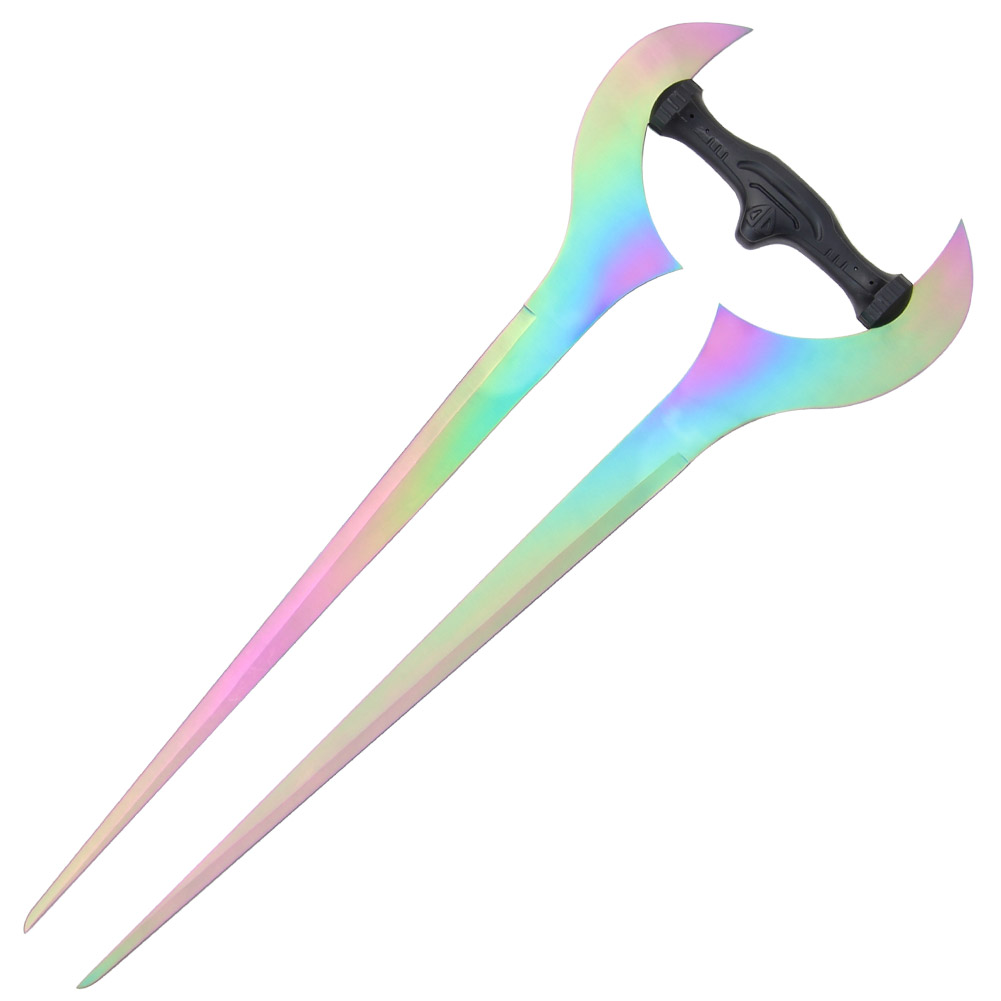 3019 Forked Titanium Color Metal Sword-img-4