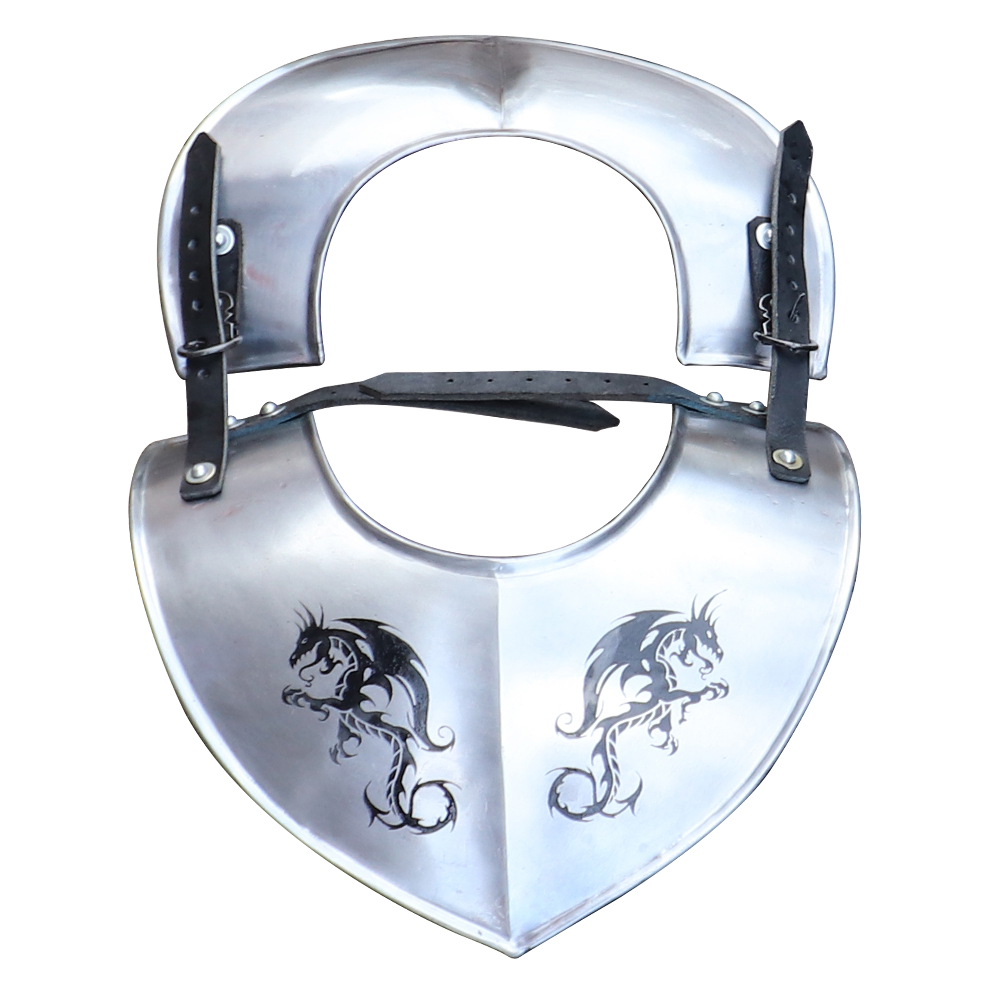 0839 Dragon Hunter Medieval Steel Adjustable Gorget Armor-img-0