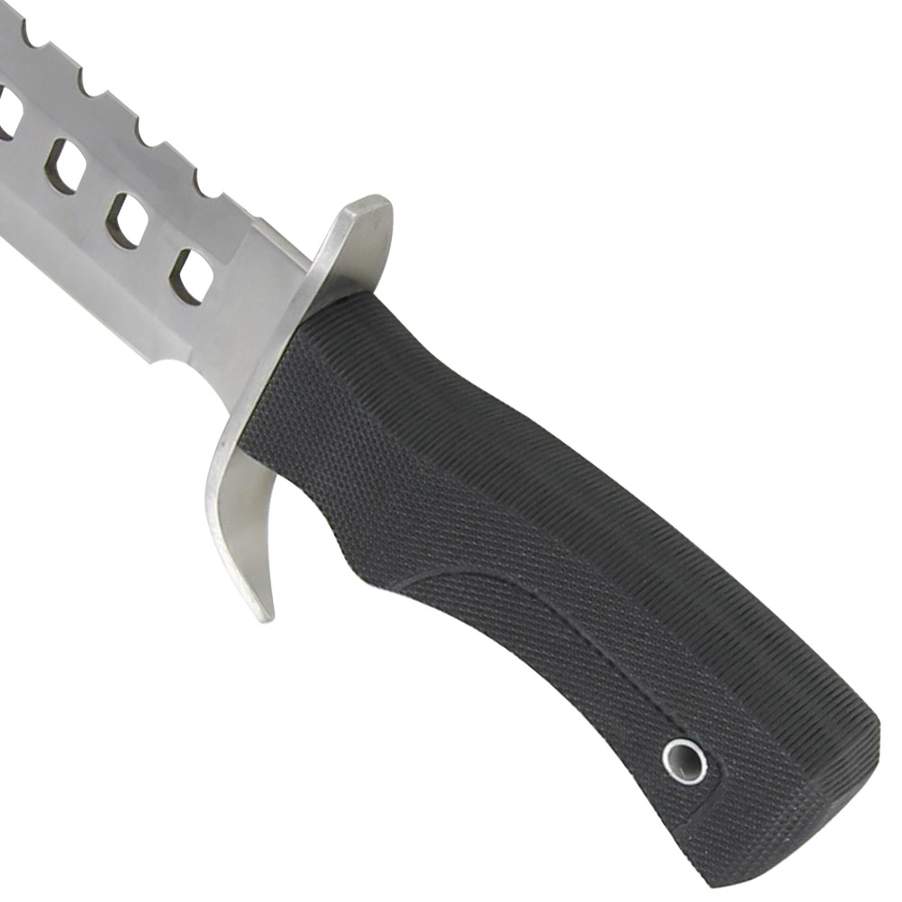 Z826 Bowie Sawback 17 Knife with Dual Grit Sharpening Stone-img-4