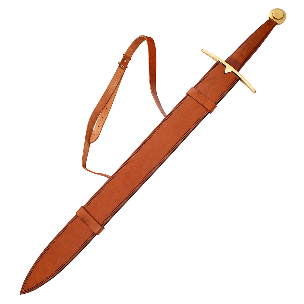 2186 Full Tang Wolfskin Raider Damascus Steel Viking Sword-img-3