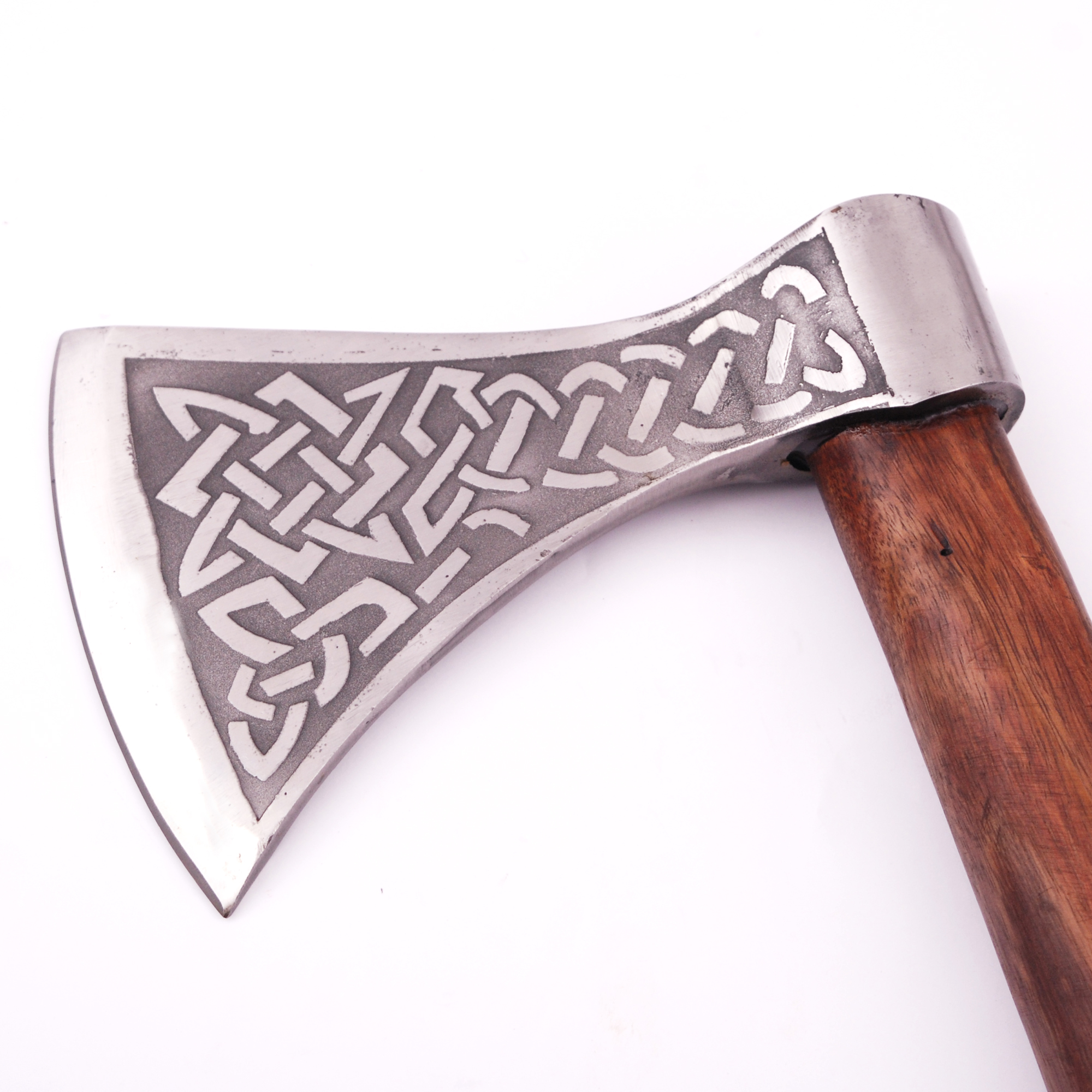 2124 Herleifr Traditional Medieval Viking Battle Axe Engraved Handle-img-1