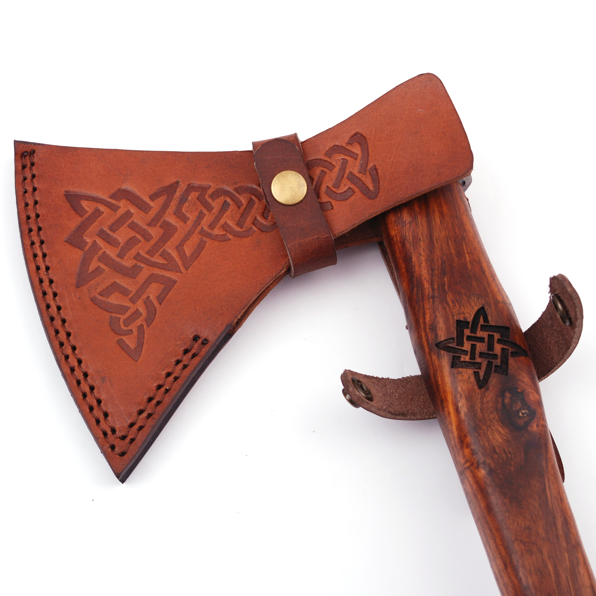 2124 Herleifr Traditional Medieval Viking Battle Axe Engraved Handle-img-0