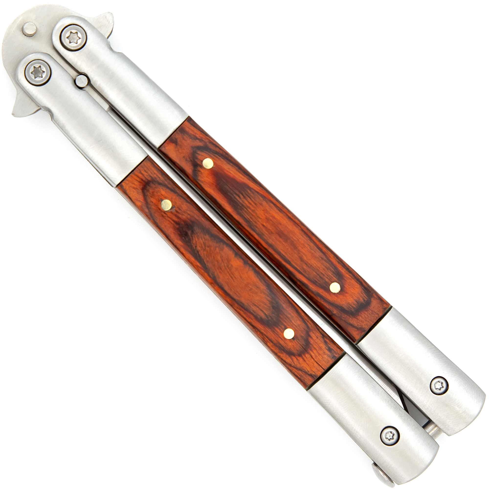 S29W Clip Point Creature Comforts Butterfly Balisong Knife Flipper-img-4
