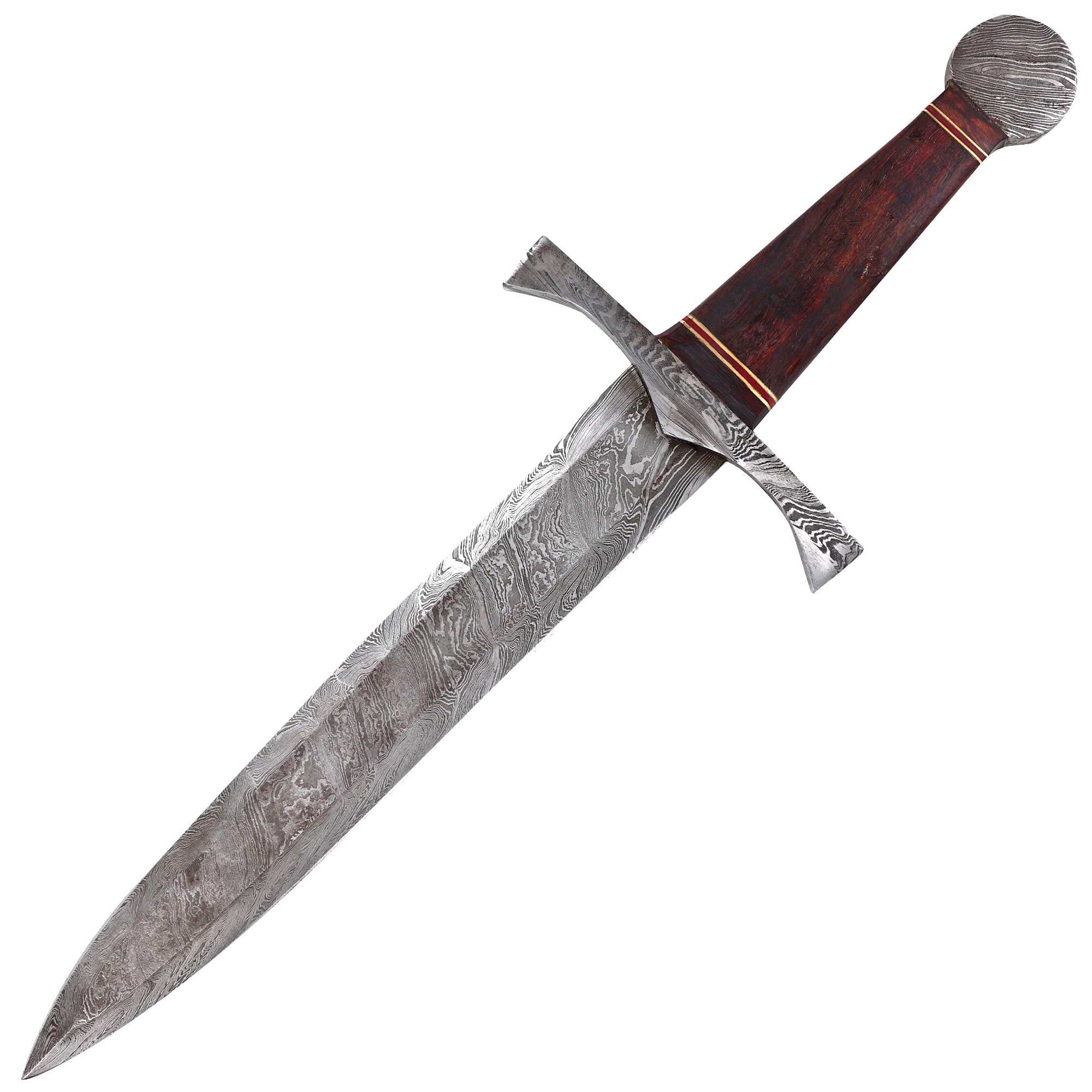 3027 Damascus Steel Arming Dagger | Blended Steel Full Tang Short Sword-img-0