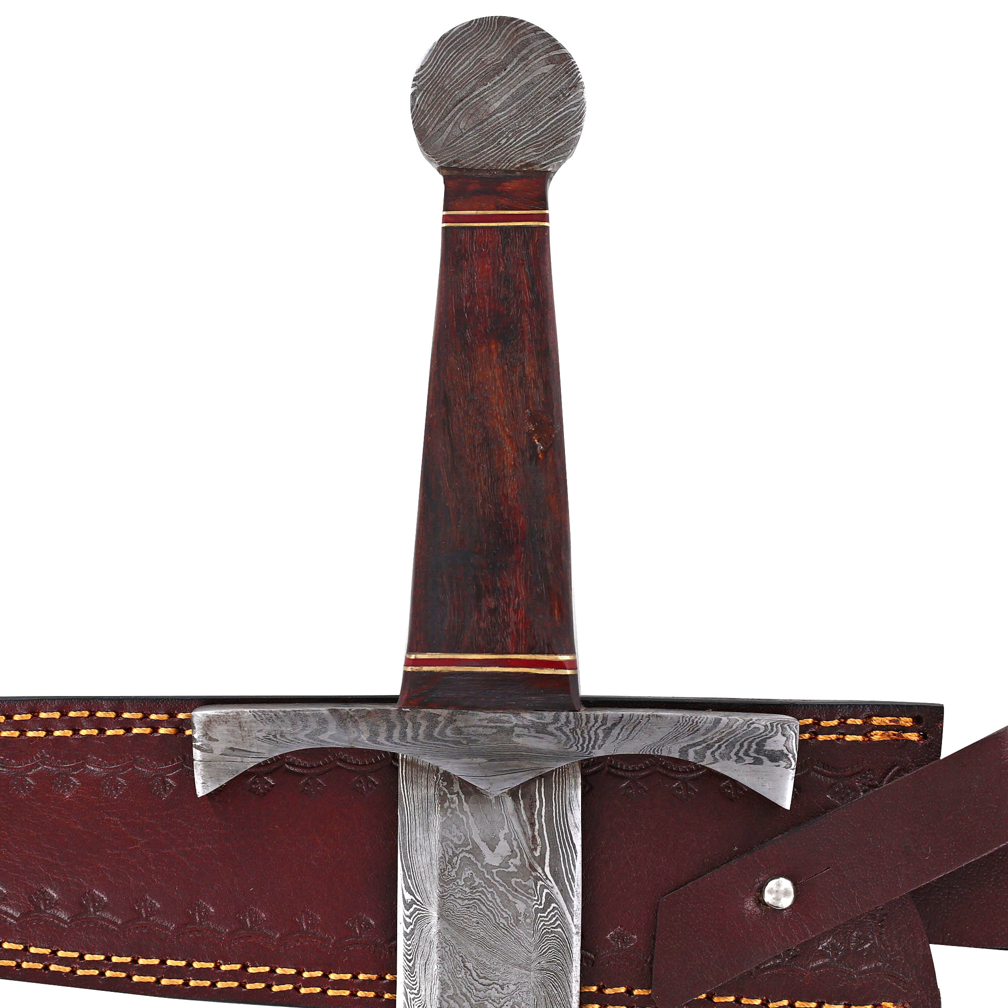 3027 Damascus Steel Arming Dagger | Blended Steel Full Tang Short Sword-img-4
