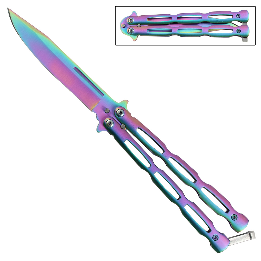 G838 Unchained Balisong Butterfly Knife - Titanium-img-0