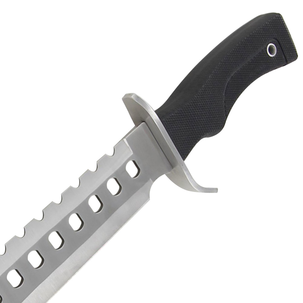 Z826 Bowie Sawback 17 Knife with Dual Grit Sharpening Stone-img-1