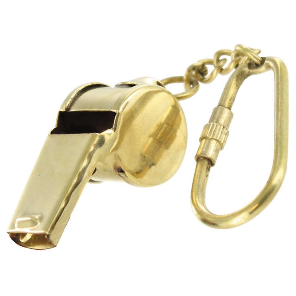 1414 Functional Ruckus Brass Whistle Keychain-img-3