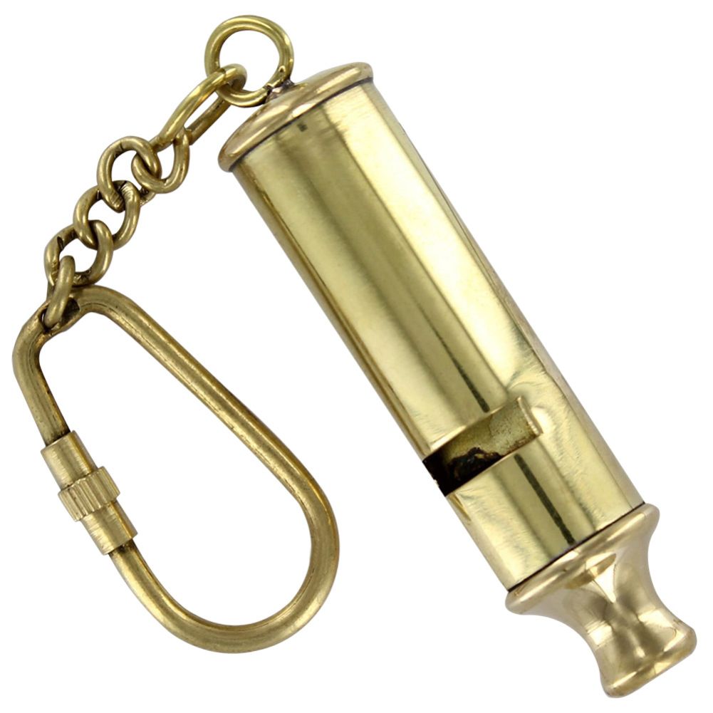 1420 Heritage Brass Scout Guide Whistle Keychain-img-0